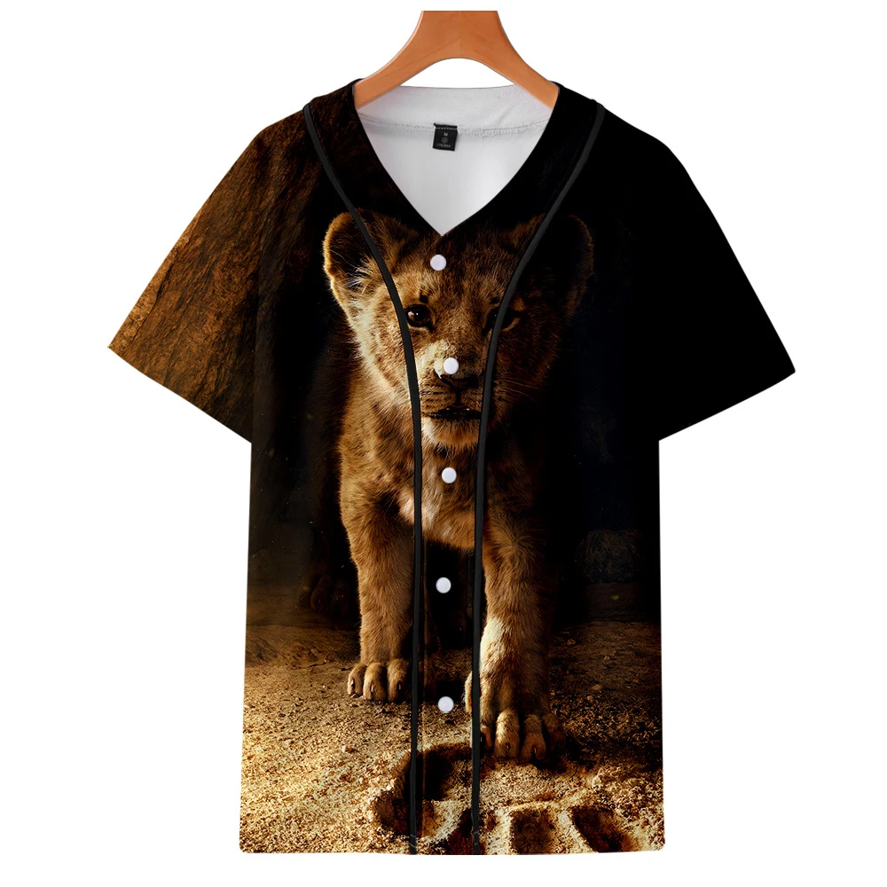 

lion king 3D Printed Baseball T-shirts Women/Men Fashion Summer Short Sleeve T Shirts Hot Sale Casual Streetwear Tee Shirts 2019