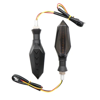 

2Pcs Motorcycle Turn Signal Light Led Flow Flashing Motorcycle Universal Indicator Double-Sided Light