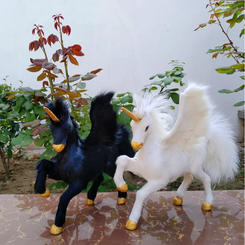 

Unicorn Warhorse Simulation Handicraft Prop Ornament Art Home Decoration For Room Creative doll toy Teaching model souvenir gift