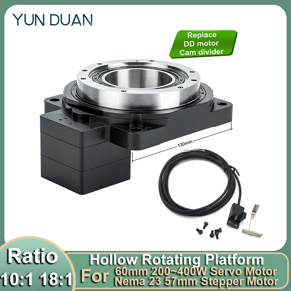 Electric Hollow Rotary Platform Actuator 10:1 Planetary Gearbox for 200~400W 