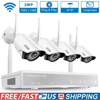 

1080P NVR Wifi Security Camera System Kit Audio Record 2MP IP Camera IR Outdoor Waterproof CCTV Video Surveillance NVR Set