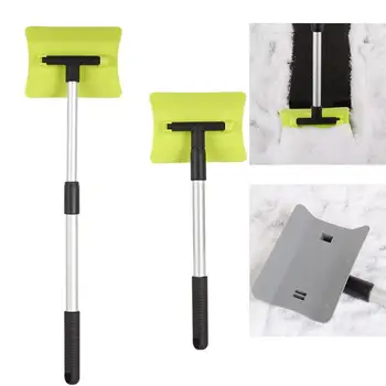 

Retractable Winter Car Snow Shovel Snow Cleaning Glass Deicing And Frosting 180 Degree Rotating Aluminum Alloy Non-slip Handle