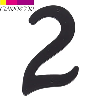 

4" 101mm House Number Door Address Number Digits Aluminum Nail Fixed Mailbox Address Sign #0-9 BLACK