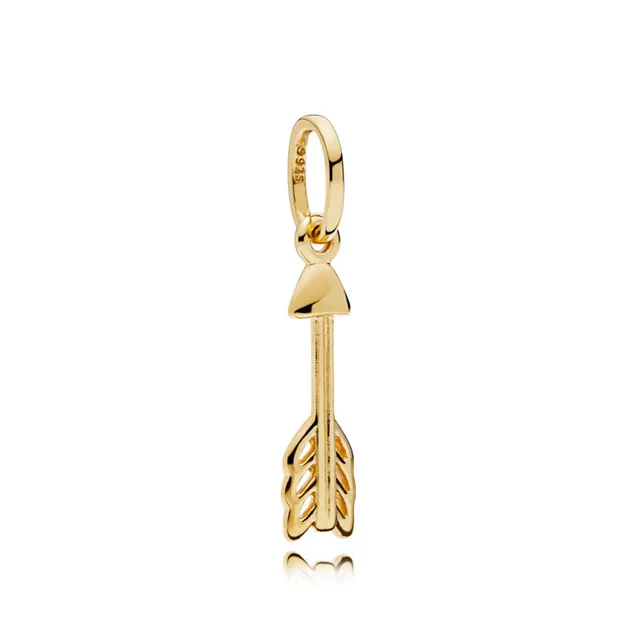 

100% 925 Sterling Silver New 767812 Shine Arrow of Cupid Hanging Charm Pendant for DIY Bracelet Free Shipping