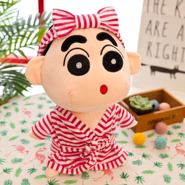 Huge Crayon Shin-chans Plushie Cartoon Anime Stuffed Plush Doll Soft Toy for Kids Birthday Gift for Friends Pillow Bathrobe