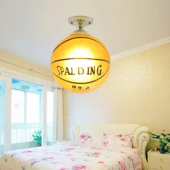 

LED Ceiling Mount Lamp Modern Simple Color Basketball Football Chandelier Bedroom Children's Room Cartoon Light