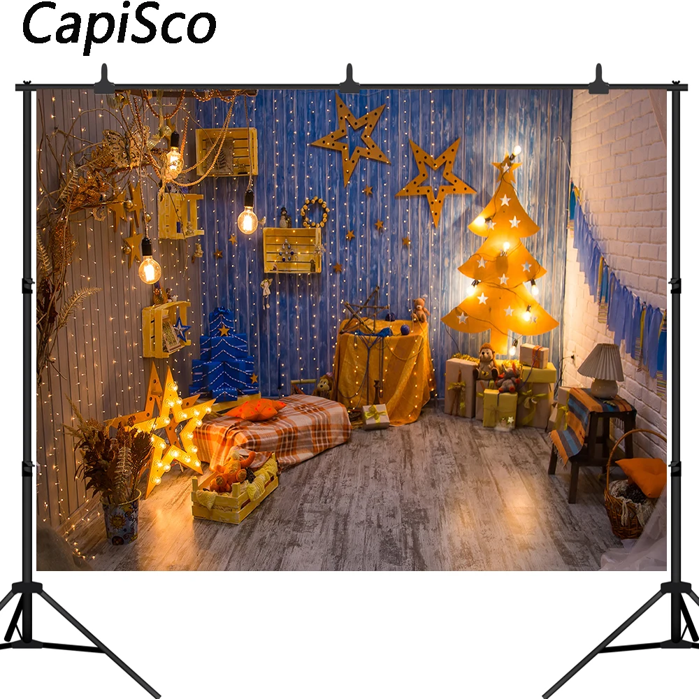 Capisco фотография рождественской елки фон Рождественская интерьерная комната