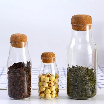 

Glass Grains Storage Tank Portable Storage Jar Sealed Can Food Container For Kitchen Storage Organizer Glass Container Jar