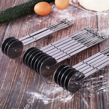 

3/7 Wheels Flexible Pizza Cutter Dough Divider Side Stainless Steel Pasta Knife Roller Blade Pastry Peeler Bakeware Pizza Tool
