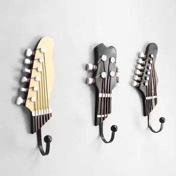 

3 Pcs New Guitar Heads Hanger Hook Music Resin Clothes Hat Bag Hanger Hook Practical Wall Mounted Hot Sale Dropshipping
