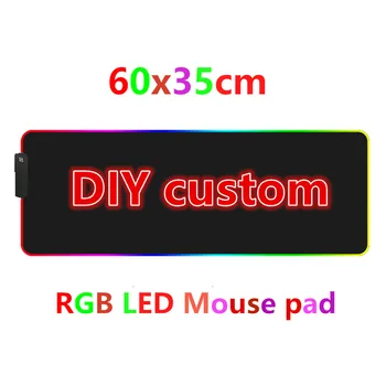 

FFFAS 60x35cm RGB Large Gaming Mouse Pad Gamer Big Backlight Led Mousepad 7 Color USB Wired Lighting Laptop customized Desk Mat