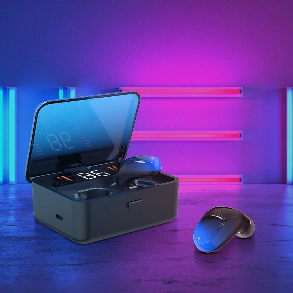 ES01 TWS Bluetooth наушники с сенсорным управлением настоящие беспроводные наушники IPX5 водонепроницаемая Спортивная гарнитура с микрофоном зарядная коробка для наушников