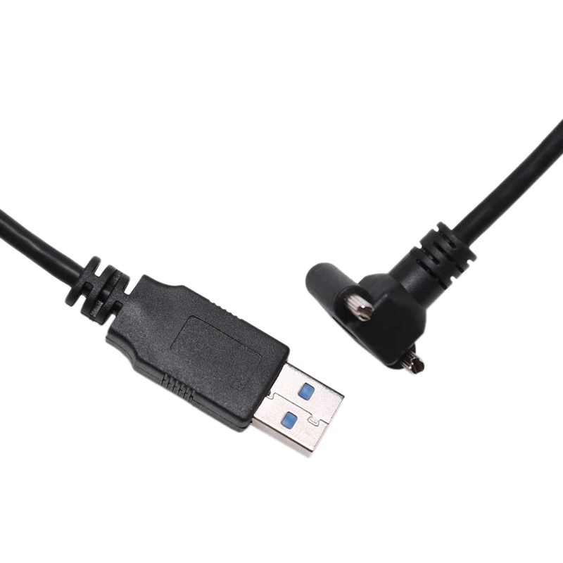 Вниз Вверх Угловой USB 3,1 тип-c двойной винтовой замок до стандарта USB3.0 кабель для передачи данных 90 градусов для камеры 1,2 м