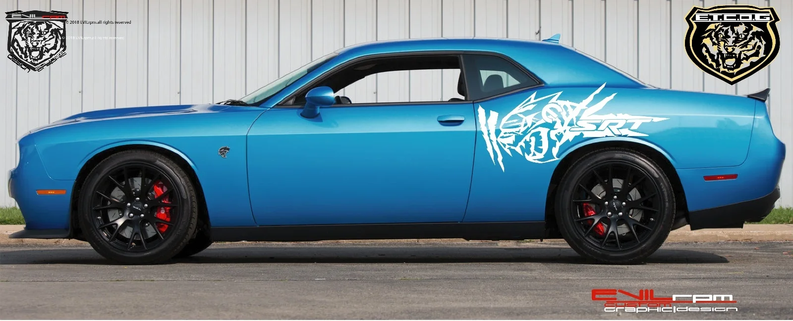 Для 1 компл./2 шт. боковое крыло Виниловая Наклейка для Dodge challenger SRT зарядное устройство HELLCAT MOPAR