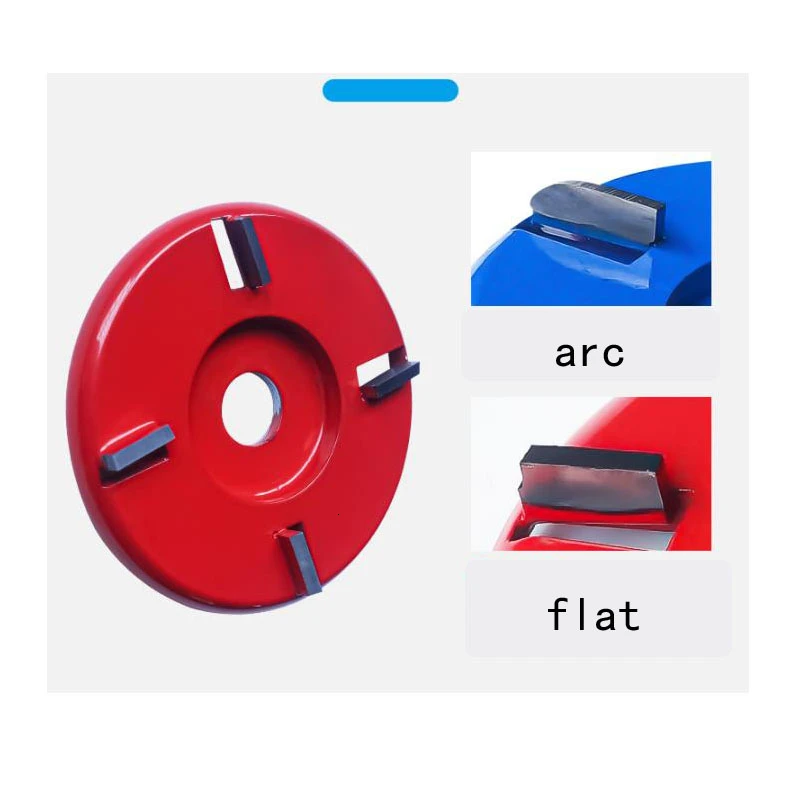 Realmote 3/4/5/6teeth blue Carpentry Blade Wood Carving Knife Tea Table Angle Grinder Polish Disc Tree-root