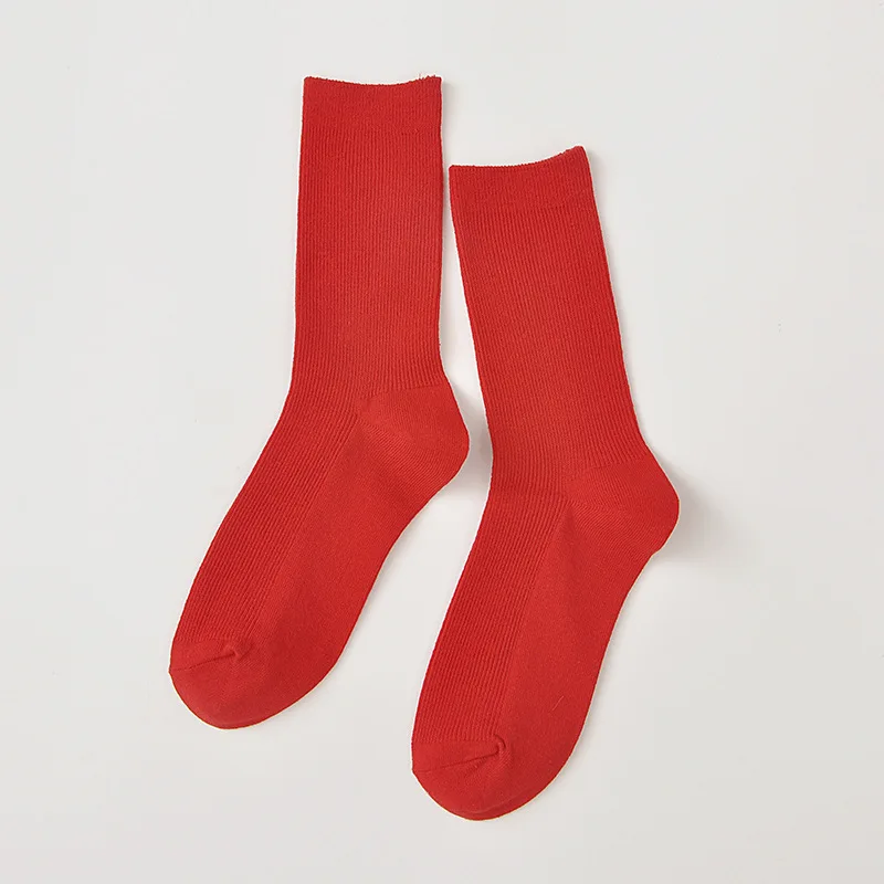 Новинка; сезон осень-зима; для фруктов из чистого хлопка прилив спортивные уличные носки Harajuku крутые носки обувь для мужчин и женщин; теплые смешные счастливые гольфы - Цвет: Красный