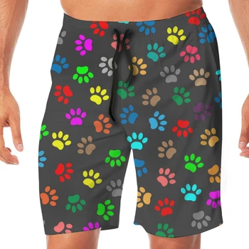 

Summer Colorful Animal Paw Prints Men Novelty Gay Funny Lounge Pants Beachwear