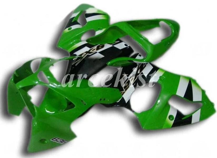 Новинка из АБС-пластика для мотоцикла обтекатели комплект подходит для kawasaki Ninja ZZR600 05 06 07 08 ZX-6R 636 6R 00 01 02 2000 2001 2002 тела зеленый EIS