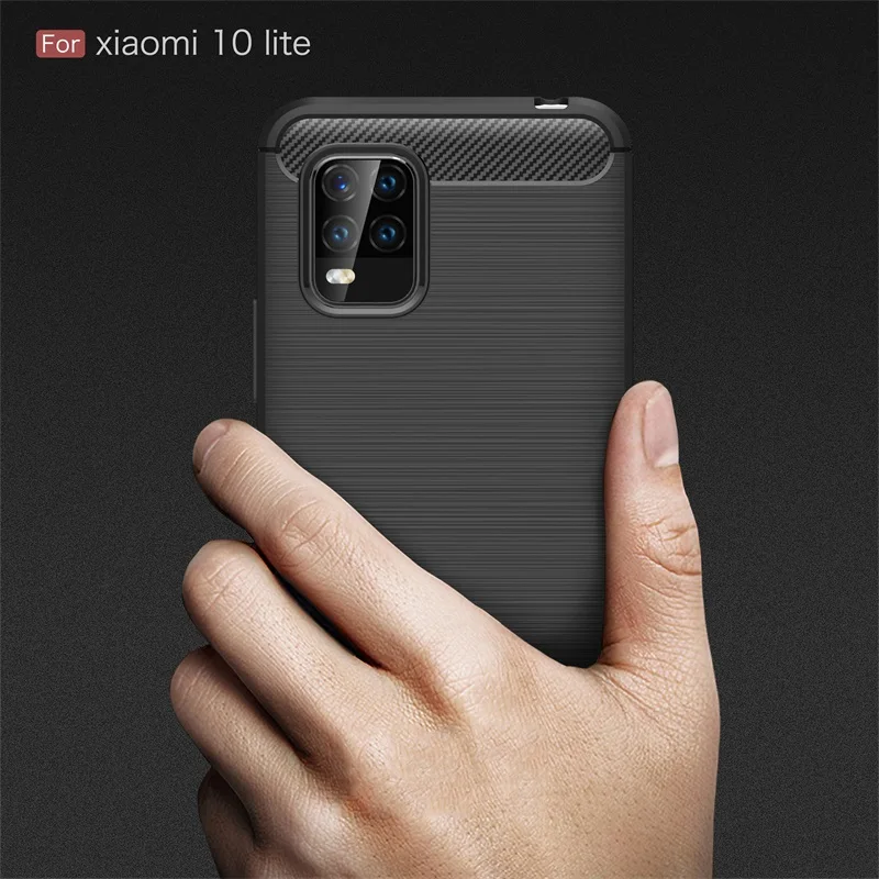 Чехол из углеродного волокна для Xiaomi Mi 10 youth чехол Lite с диагональю 6 57 дюйма Модный