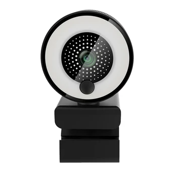 

2K HD USB Dual Microphone Real-Time Webcam USB Computer Camera with Fill Light for PC USB Plug and Play Free Drive