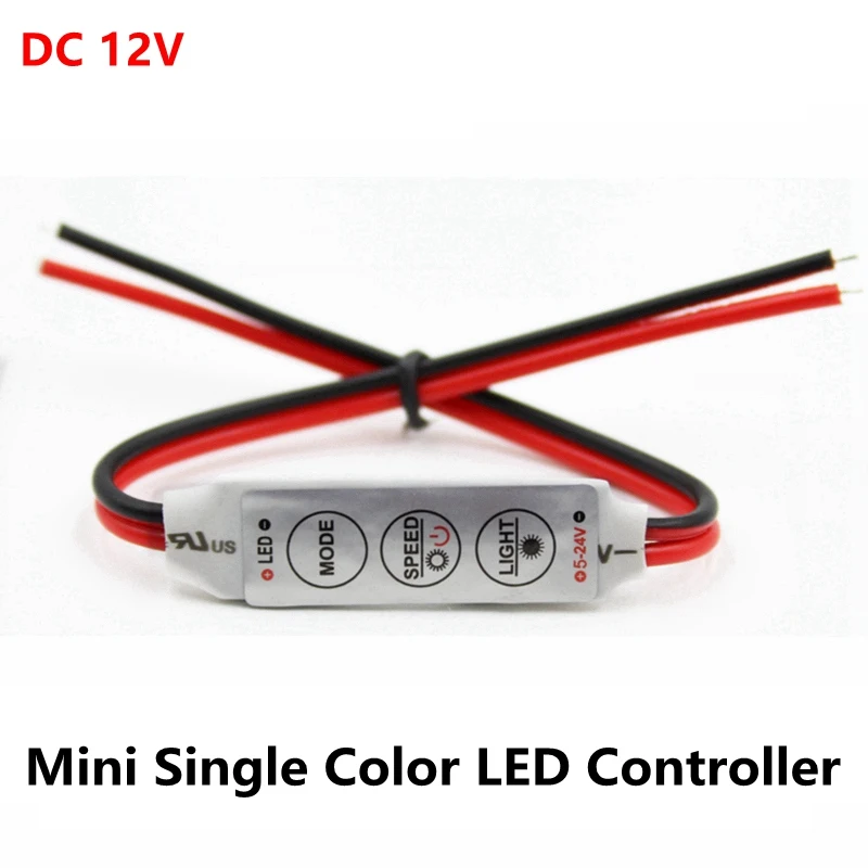 DC 12V 3 * 4A Mini Led Control ler драйвер диммера для управления одноцветной светодиодной