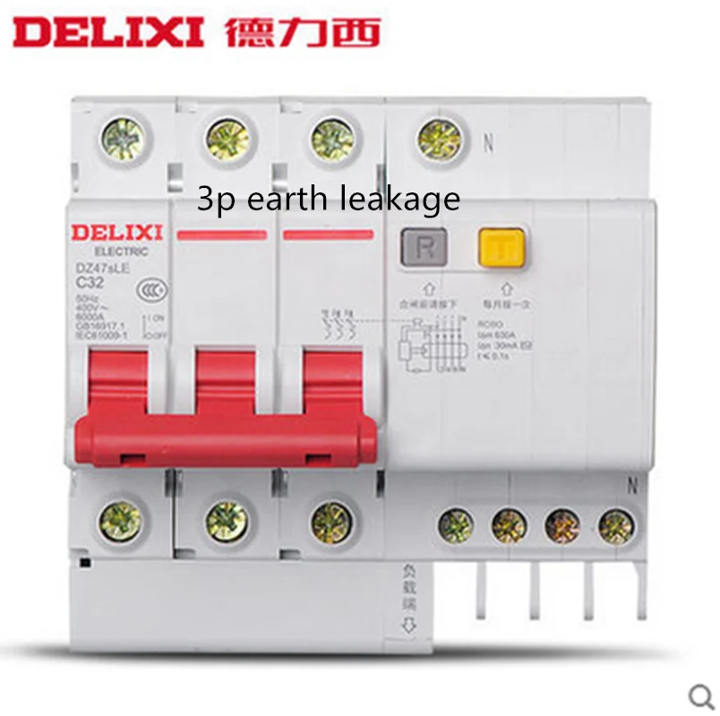 

1PCS DZ47sLE 3P short circuit and Leakage protection residual current Circuit breaker DPNL 3P 40A 63A 380V