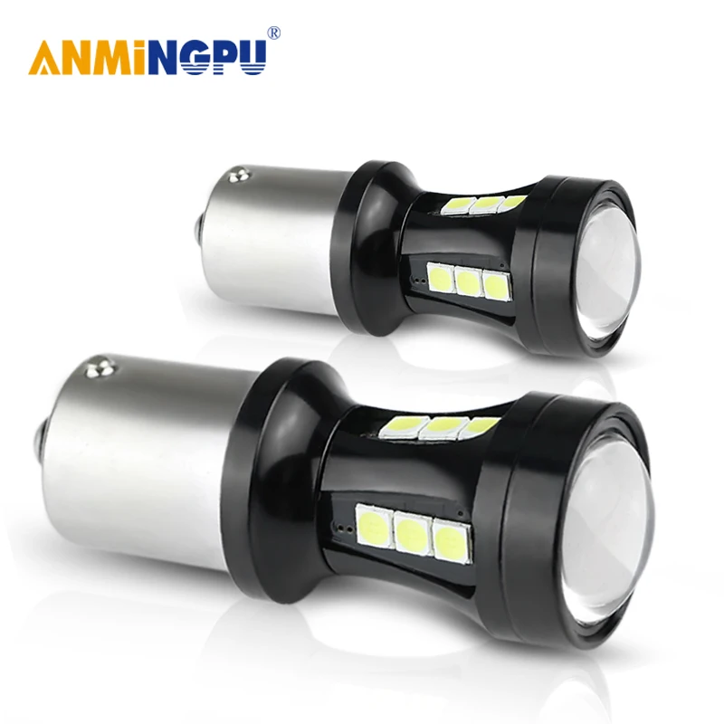 2 шт. Автомобильные светодиодные лампы BA15S P21W 3030SMD R5W 1156|Сигнальная лампа| |