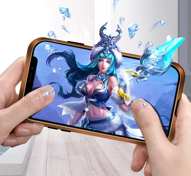 Magnetic Metal Double Side Glass Phone Case For iphone 11 Pro XR X XS Max 360 4