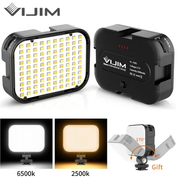 

DSLR Camera LED Video Light Extend 3 Cold Shoe 170 Degree Adjustable Ballhead Camera Photography Lighting Vlog Fill Light Lamp