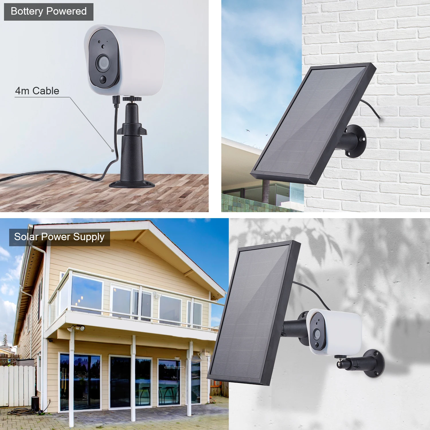 CTVISON Беспроводная ip-камера безопасности на солнечной энергии ed, наружная 2Way аудио Wifi солнечная панель, батарея, CCTV камера