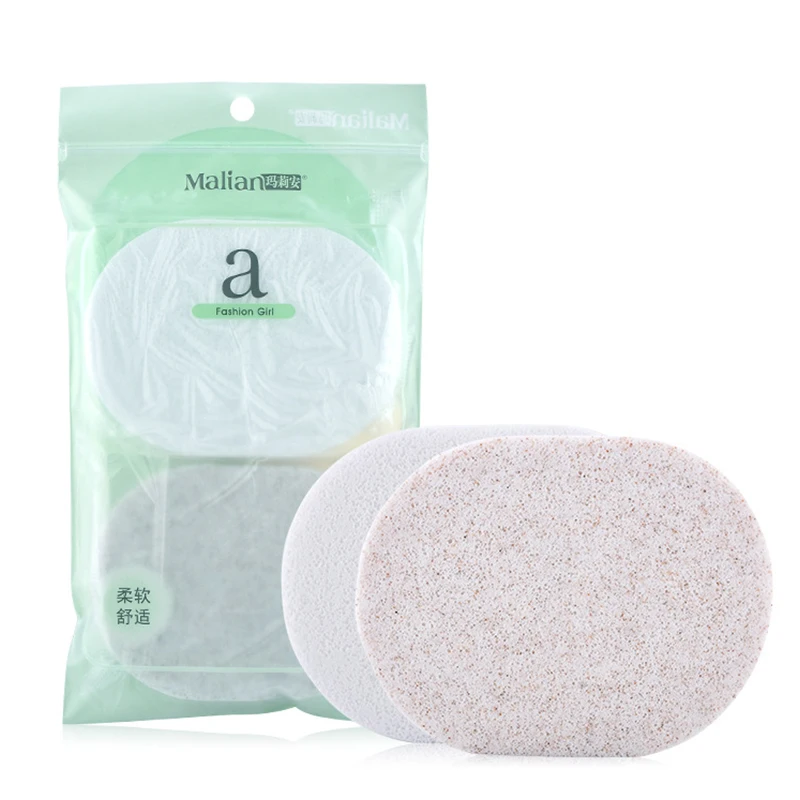 

2Pcs Sponge Puff Soft Facial Cleansing Face Makeup Wash Pad Cleaning Pro Sponge Puff 2020 New Exfoliator Cosmetic Tool