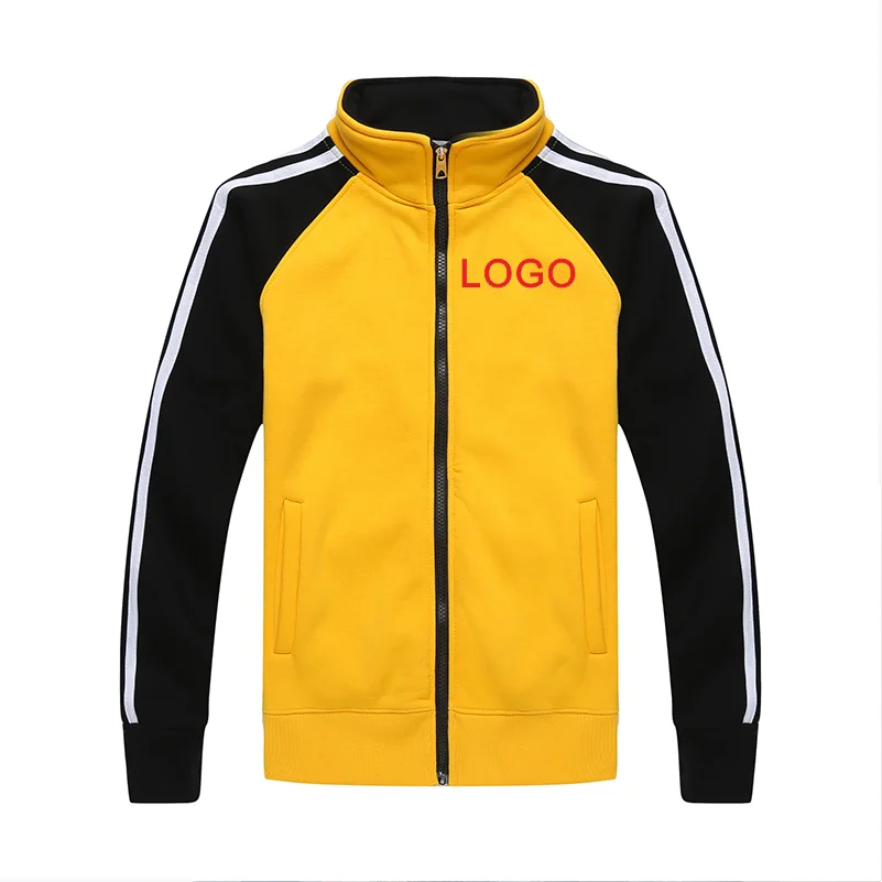 YOTEE autumn and winter thickening high quality stand collar zipper sweater jacket personal company group custom LOGO custo