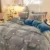 JUSTCHIC Good Night Cat Пододеяльник Серый Синий Двусторонняя Снежинка Бархат Теплый пододеяльник Наволочка Зимнее одеяло
