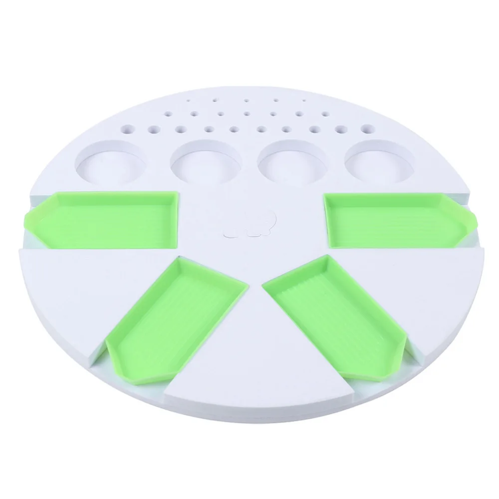

1 pc Diamond Painting Tray with 4 Plates Silicone Round Art Craft Tools Holder Organizer Accessories Tray for Adults