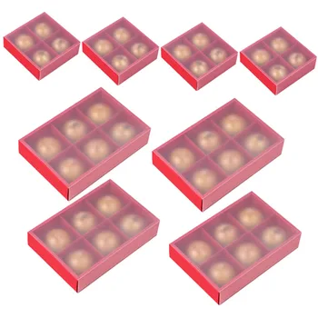 

8Pcs Moon Cake Paper Boxes Pastry Yolk Crisp Packing Box Store Box Baking Supplies