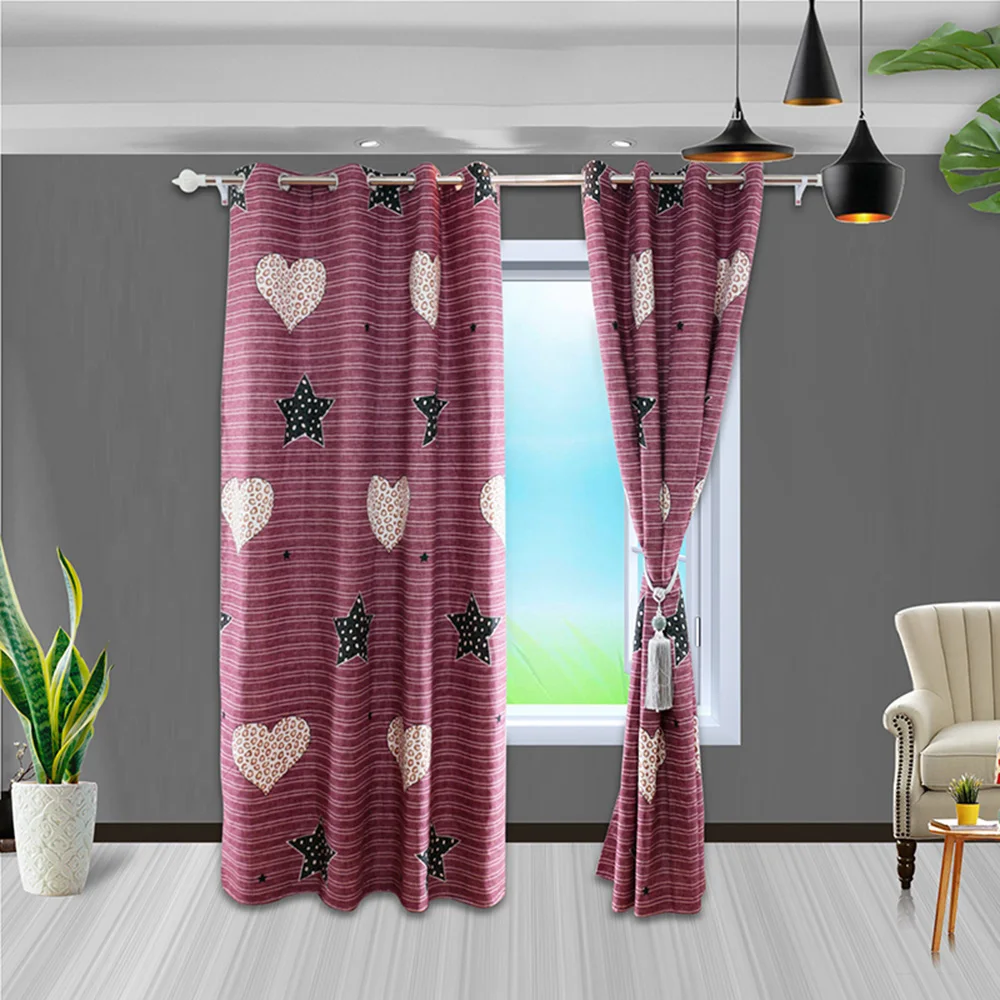 

Polyester 100% Blackout Curtains Printing Water Washable Finished Drapes for Kitchen Bedroom Living Room Window Blinds