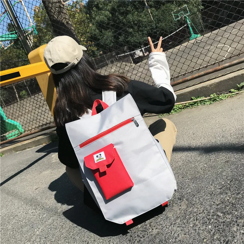 

The school style color flip student bag new backpack