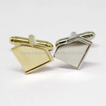 

Customized gold and silver metal blank cuff link