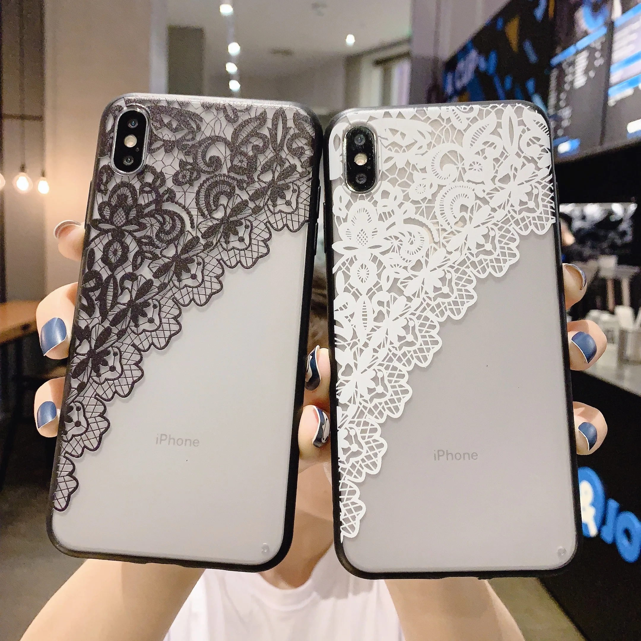 Sexy Relief Lace Pattern 360 Degree Rotation Finger Ring Holder with Soft TPU Phone Case for Samsung Galaxy A10 A20 A30 A40 A50 | Мобильные