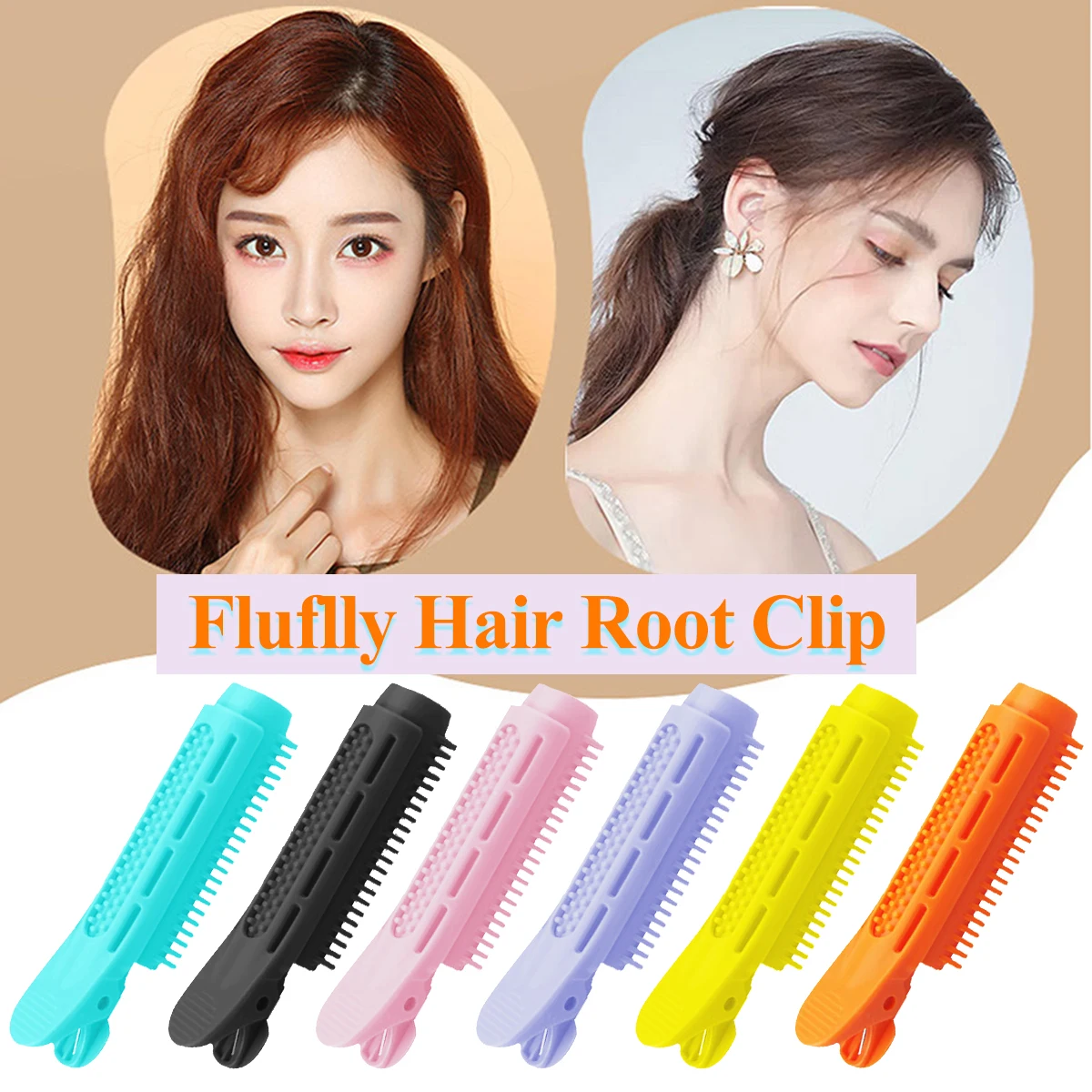 Pinza para el volumen de la raíz del pelo, pinza para el pelo Natural y esponjosa para dormir, rizador de pelo de plástico sin calor, herramienta para estilizar el cabello Diy|Sets de accesorios de baño| - AliExpress