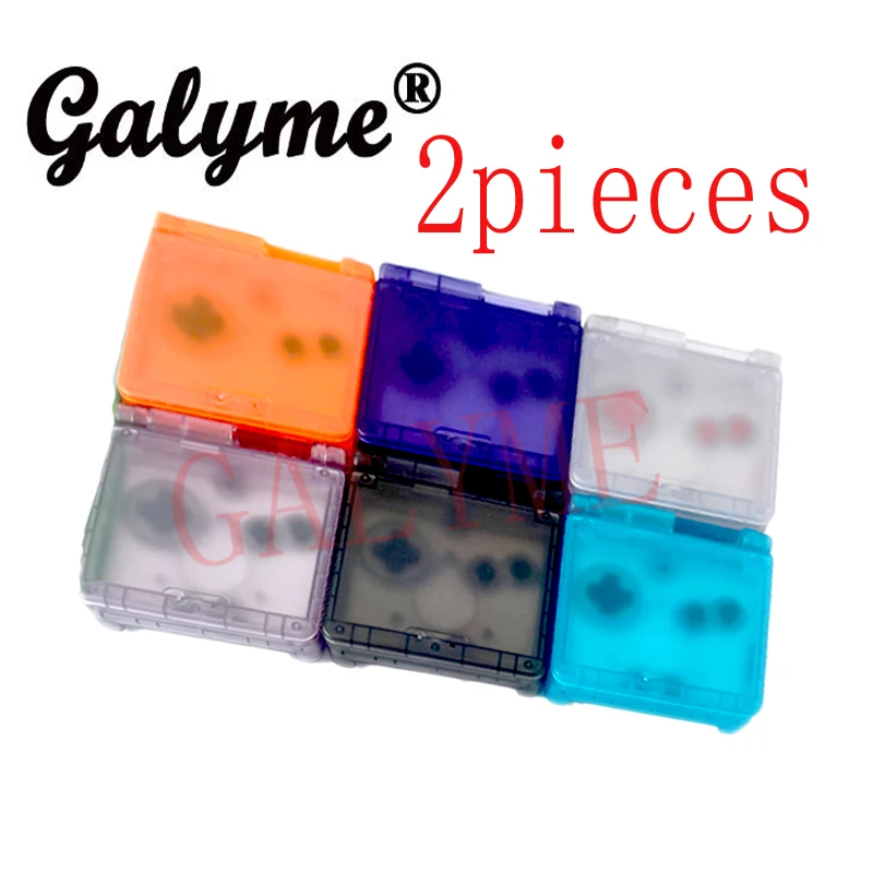 2 Pieces Transparent Series Plastic Shell Fit For GameBoy Advance SP Case GBA console Housing Cover With Screws Buttons | Электроника
