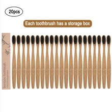 20pcs Natural Bamboo Tooth Brush Toothbrushes Eco-Friendly Soft Bristles Fiber Toothbrush Bamboo Tooth Brush Oral Care Supplies
