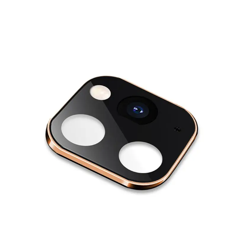 Металлическая крышка для объектива камеры для iphone X XS Max XS секундная Замена для iphone 11 Pro - Цвет: Золотой