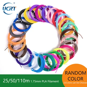 

UCRT 1.75mm PLA Material 25/50/110 Meter PLA Filament 3D Refill Plastic for Printer or 3D Pen School Drawing Supplies 22Pcs/lot