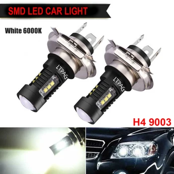 

Beam LED Lights Replacement Parts 2pcs COB Conversion Bulb Aluminum Alloy H4 9003