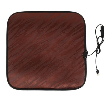 

USB Heating Car Seat Cushion Home Auto Office Switch Control 12V 24V Winter Warmer Non Slip Accessories Square Pad Universal