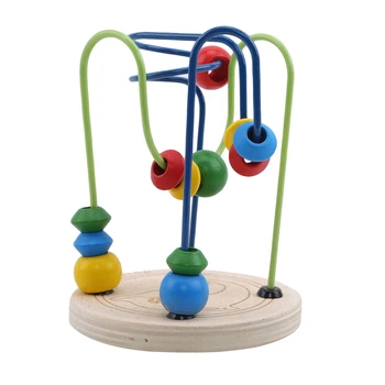 

Wooden Toys Mini Puzzle Around Beads Children Colorful Educational Toy Montessori Funny Toys Kids Baby Bright Colors Toys Gift