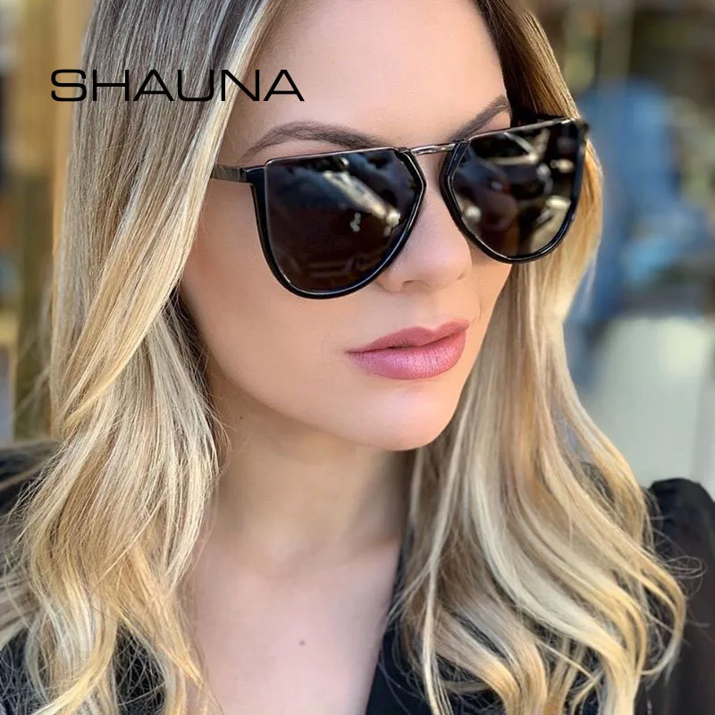 Женские винтажные очки SHAUNA солнцезащитные в полуоправе|Женские очки| |