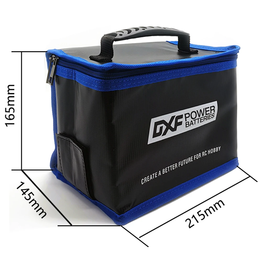DXF Lipo Bag Fireproof Waterproof Explosion-Proof Portable Lipo Safety Bag 215 * 145 * 165mm for RC FPV Racing Drone Car Battery 3 DXF Lipo Bag Fireproof Waterproof Explosion-Proof Portable Lipo Safety Bag 215 * 145 * 165mm for RC FPV Racing Drone Car Battery 3