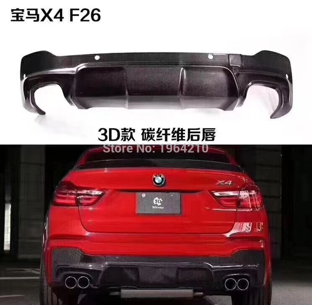 

2014 UP For BMW X4 F26 M-Sport Carbon Fiber Front Rear Bumper Diffuser Bumper Lip spoiler Protector Car Styling